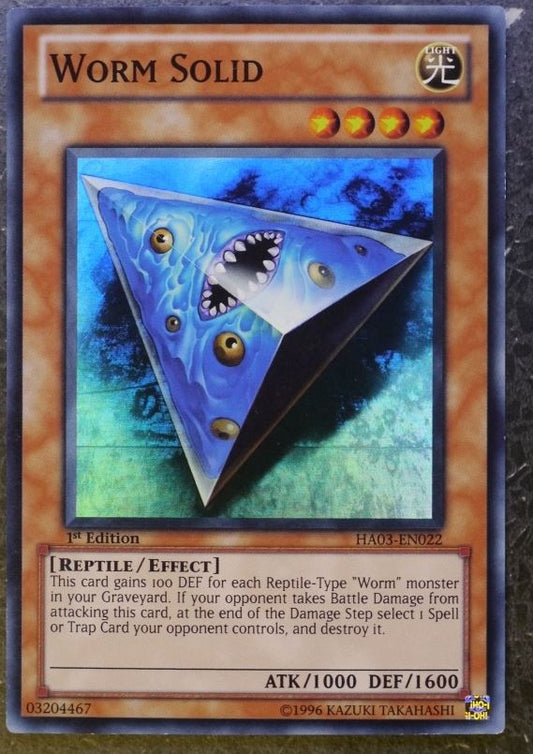 Yugioh Cards: WORM SOLID HA03 SUPER  RARE # 2J100