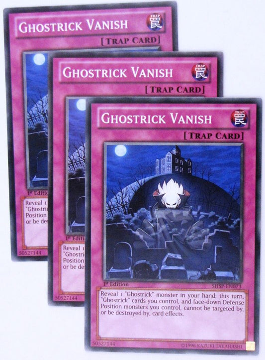 Ghosrtrick Vanish, SHSP-EN073 Common x3 - Yugioh Card