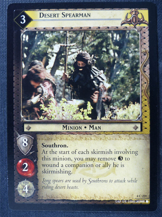 Desert Spearman 4 C 221 - LotR Card #47Z