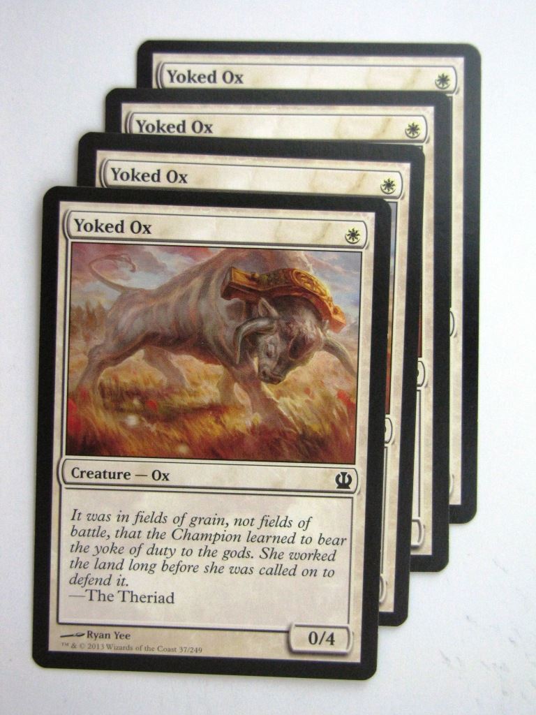 MTG Magic Cards: YOKED OX x4 Theros playset # 23J42