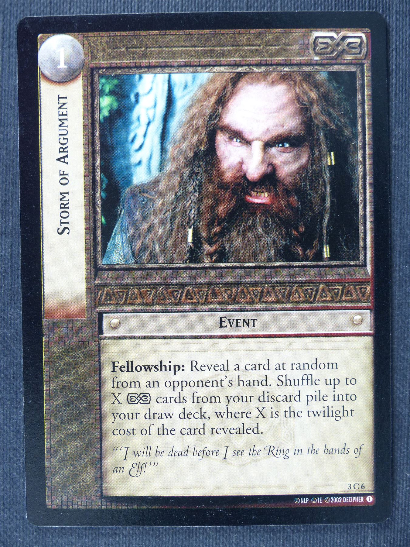 Storm of Argument 3 C 6 - LotrR Cards #3DS