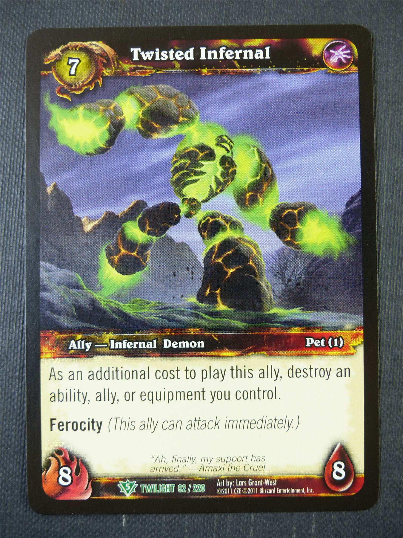 Twisted Infernal 32/220 - WoW Card #13C