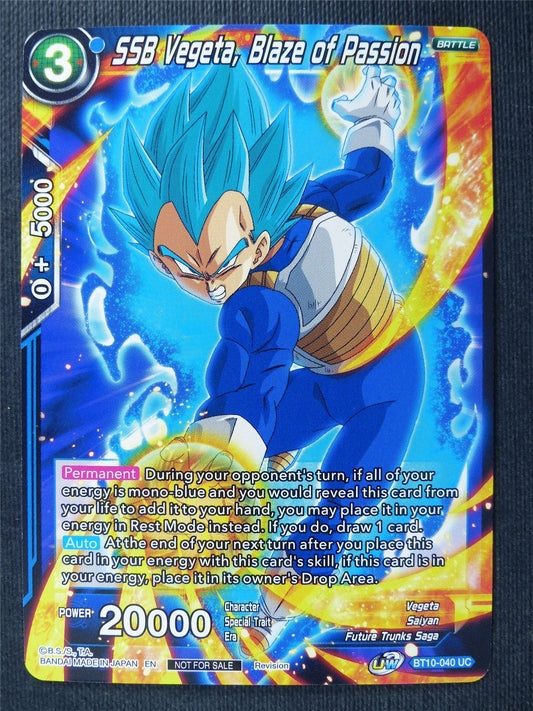 SSB Vegeta Blaze of Passion - Dragon Ball Super Cards #RH