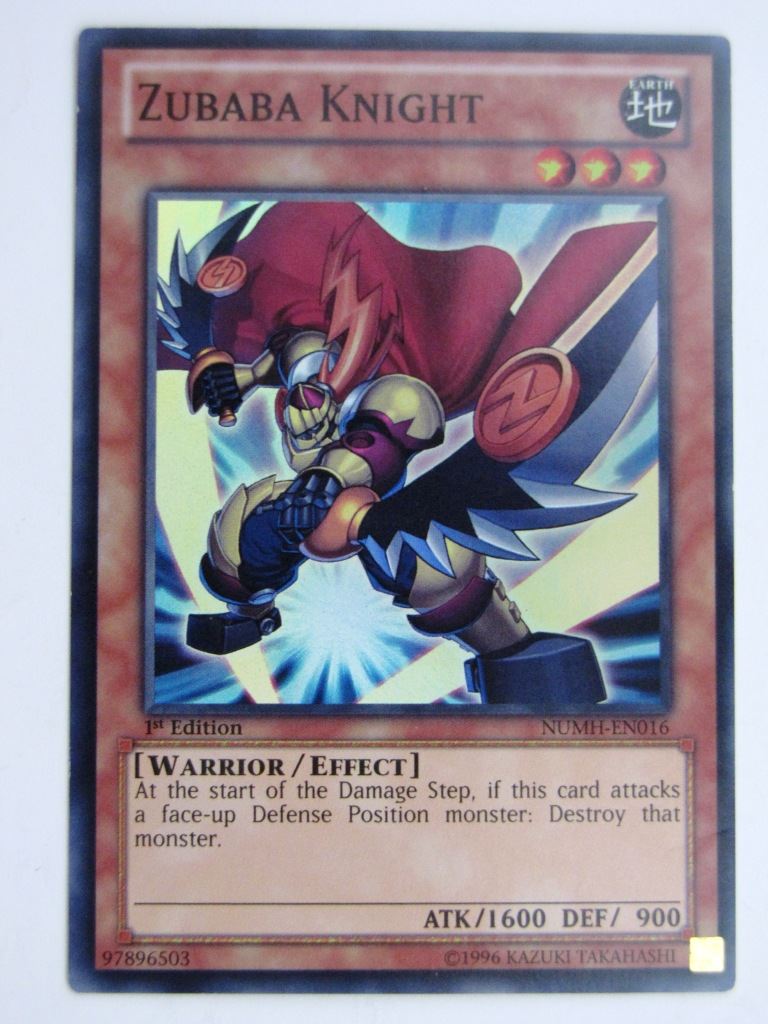 Yugioh Played Cards: ZUBABA KNIGHT NUMH SUPER RARE # 29H18