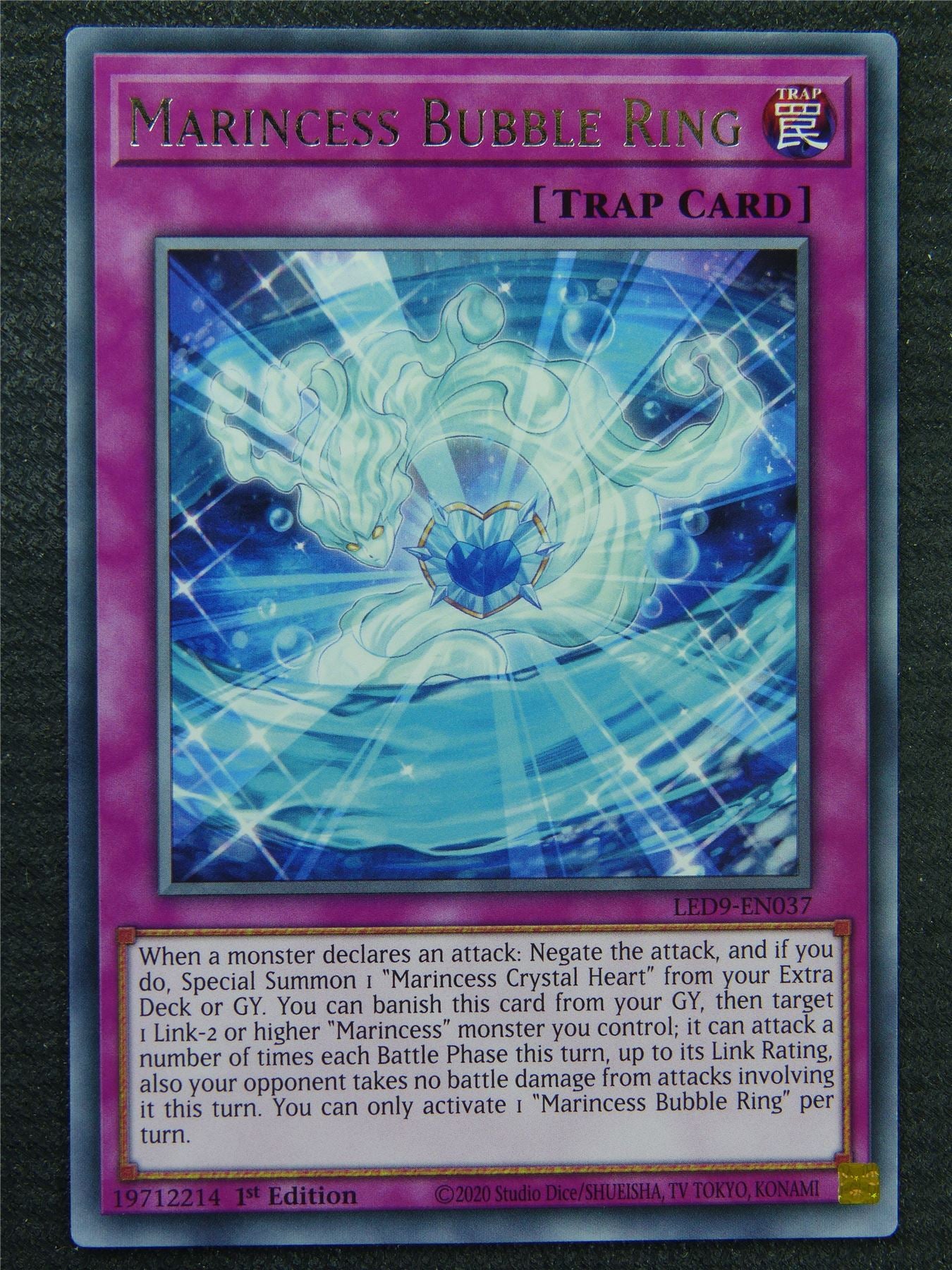 Marincess Bubble Ring LED9 Rare - 1st ed - Yugioh Card #8R8