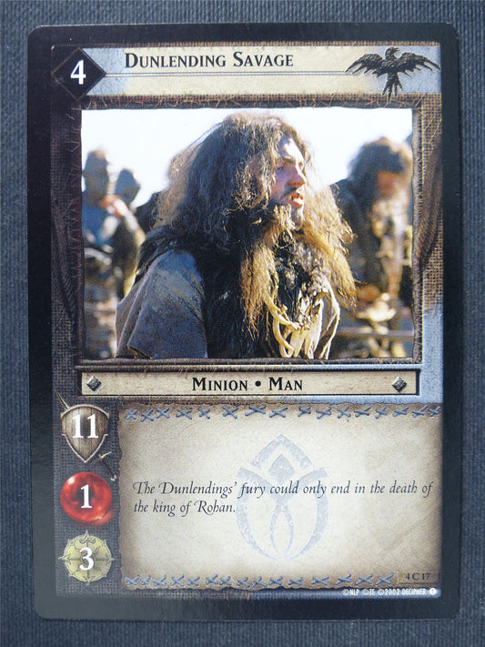 Dunlending Savage 4 C 17 - LotR Cards #3M8