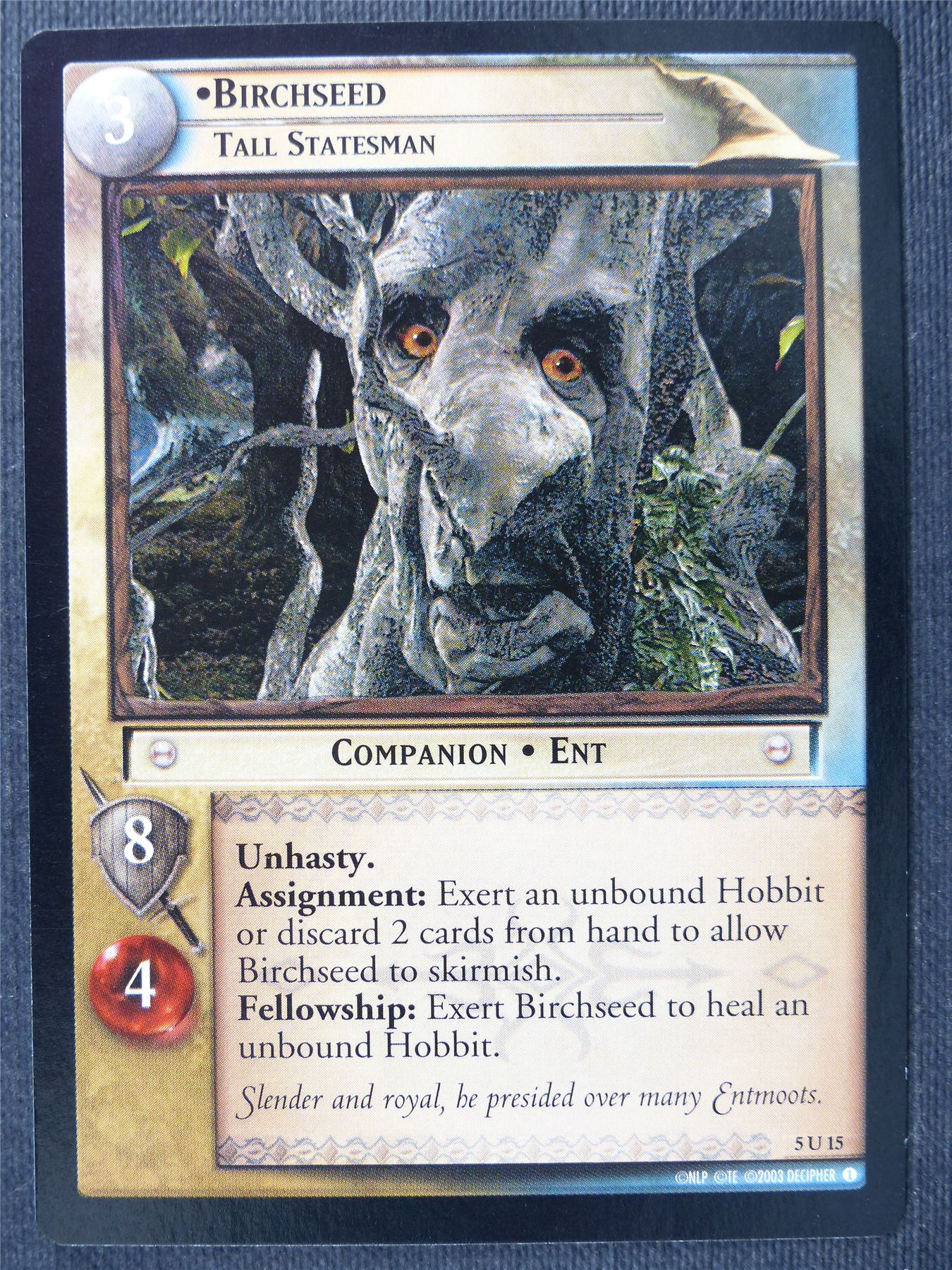 Birchseed 5 U 15 - LotR Cards #319