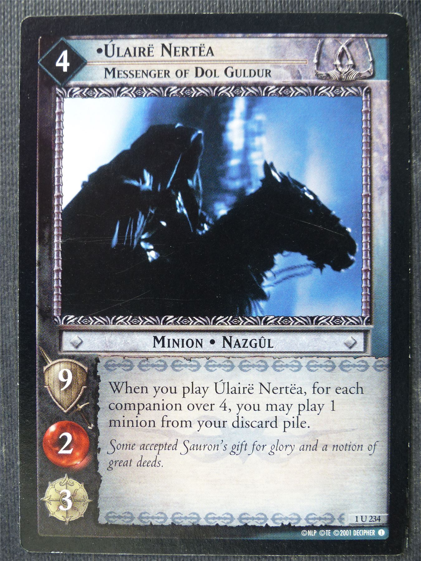 Ulaire Nertea 1 U 234 - LotR Card #48L