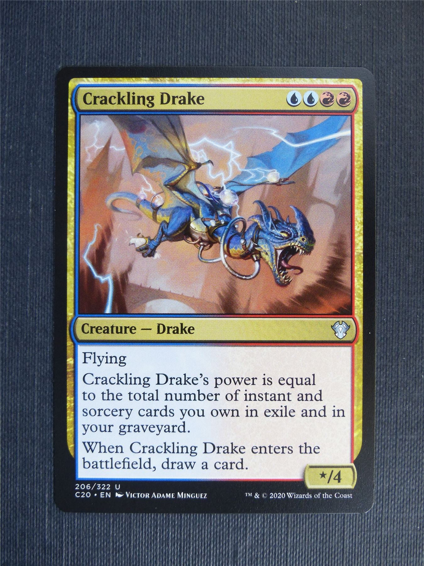 Crackling Drake - C20 - Mtg Card