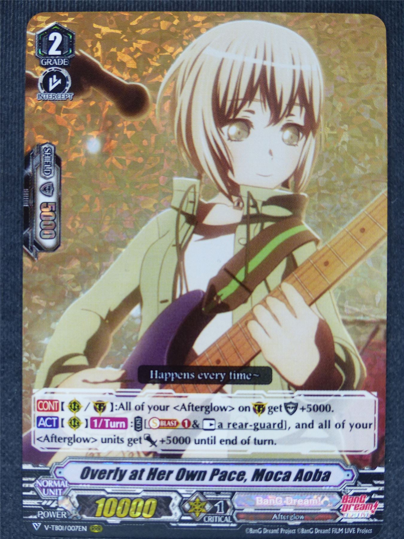 Overly at Her Own Pace Moca Aoba V-TB01 RRR - Vanguard Cards #EE