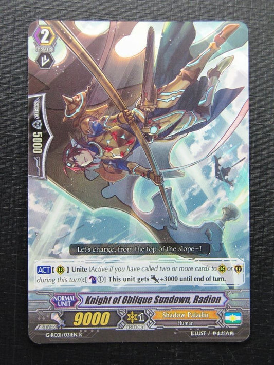 Vanguard Cards: KNIGHT OF OBLIQUE SUNDOWN, RADION G-RC01 R # 26E43