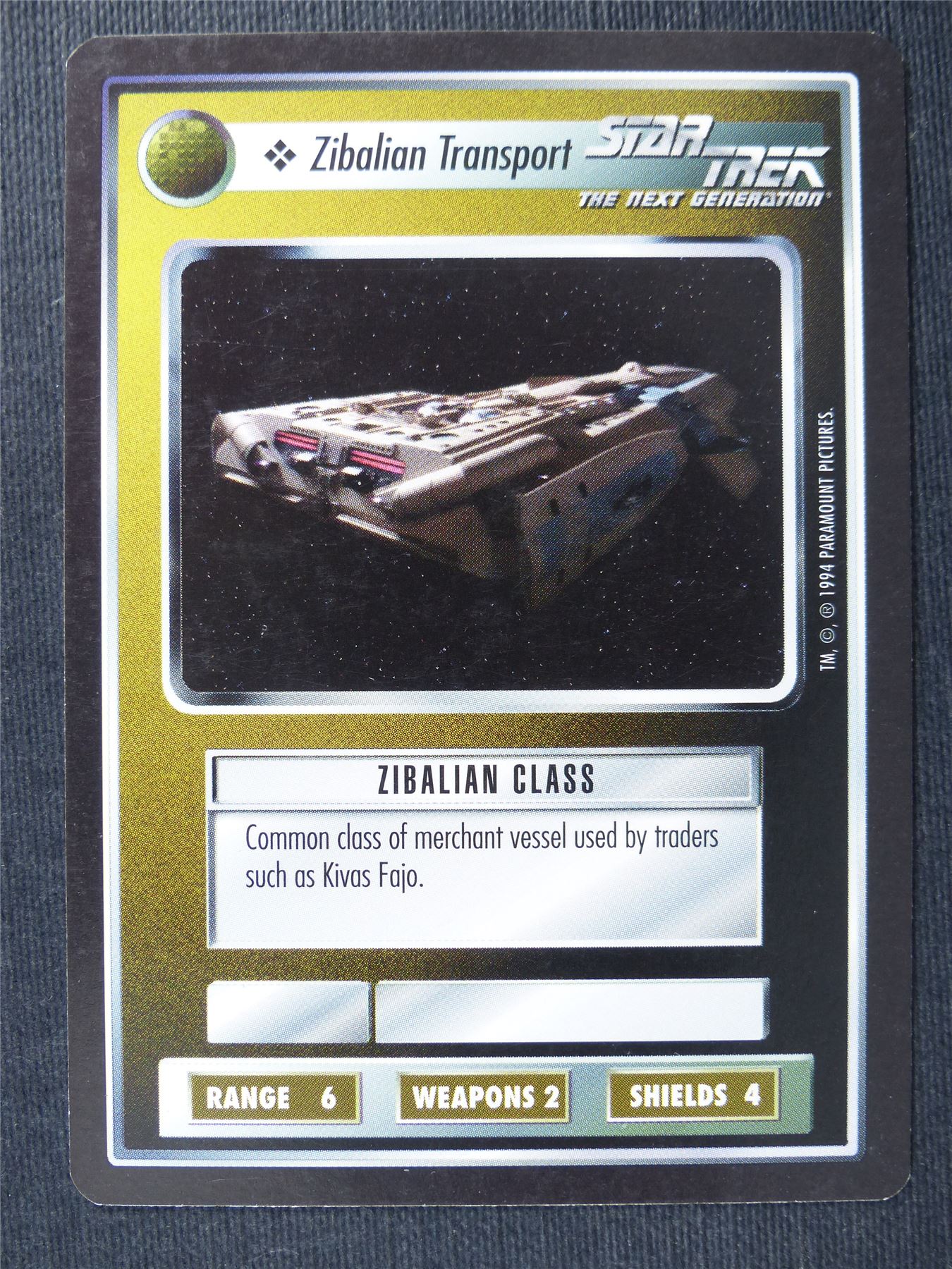 Zibalian Transport - NG - Star Trek Cards #T0