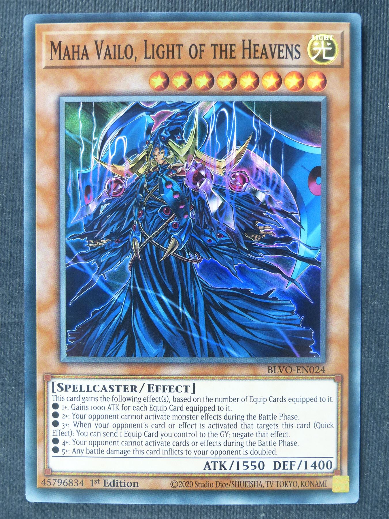 Maha Vailo Light of the Heavens BLVO Super Rare - 1st ed Yugioh Cards #37W