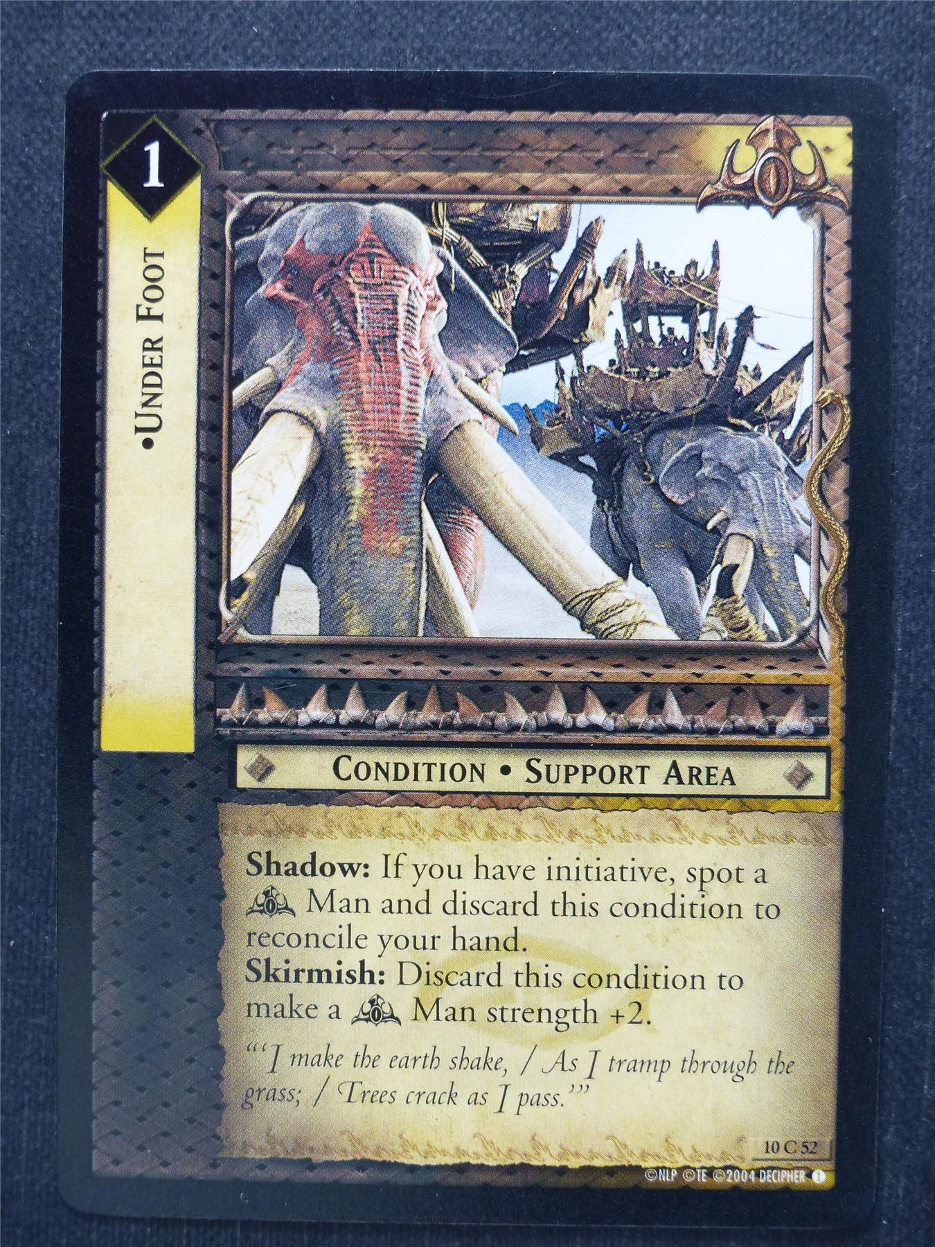 Under Foot 10 C 52 - LotR Cards #KY