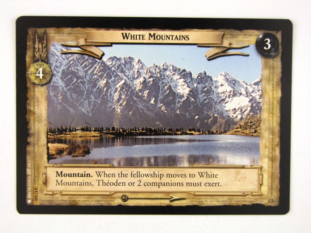 Lord of the Rings Cards: WHITE MOUNTAINS 4 U 345