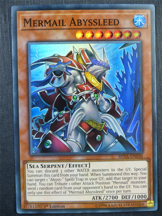 Mermail Abyssleed SHVA Super Rare - 1st ed Yugioh Card #9BP