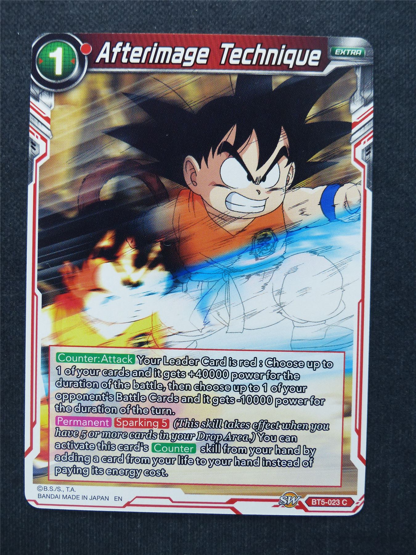Afterimage Technique - Dragon Ball Super Cards #1L