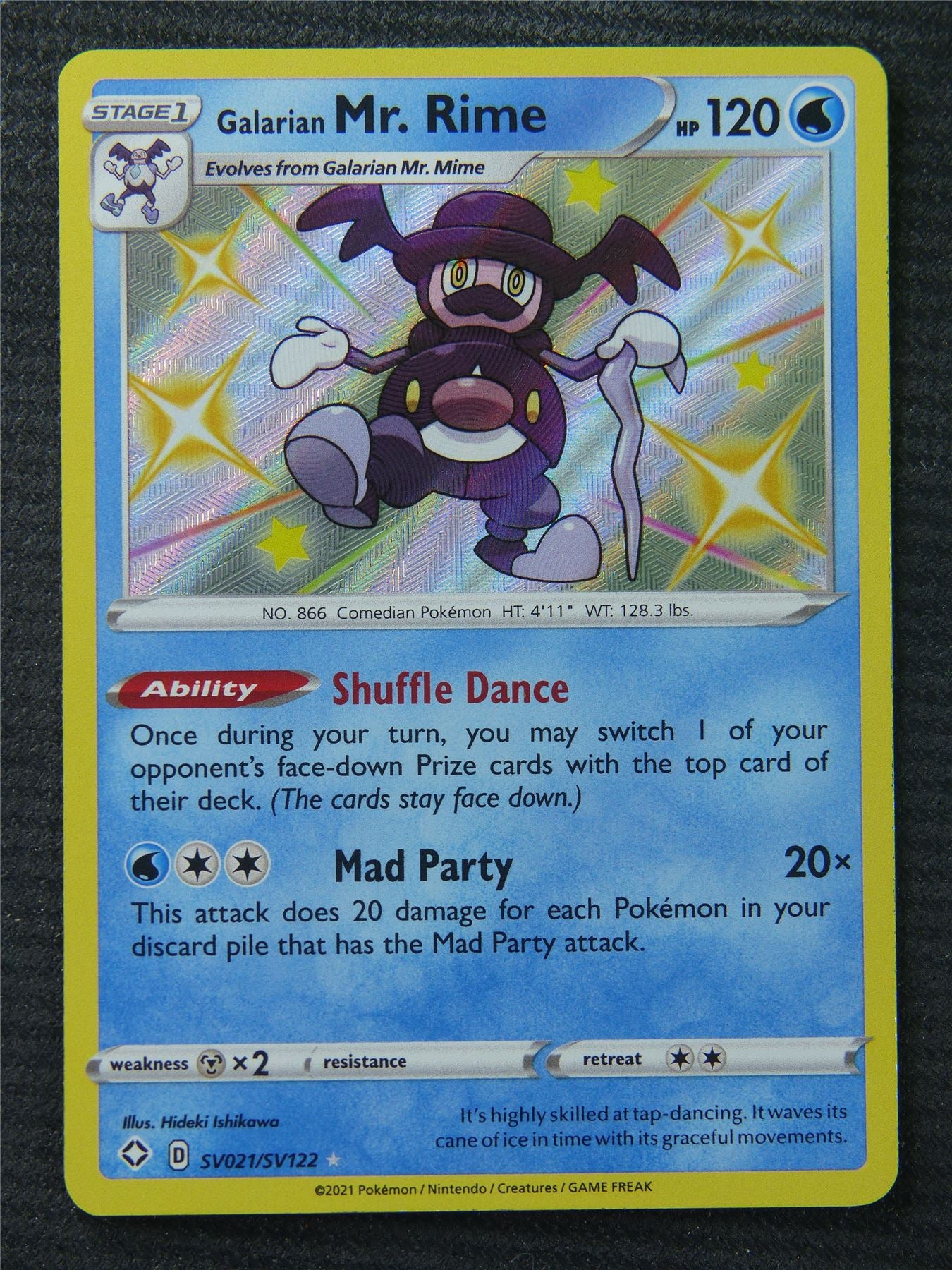 Galarian Mr Rime SV02/SV122 Holo Shiny Vault - Pokemon Card #8F1