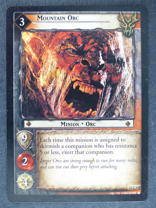 Mountain Orc 11 C 129 - played - LotR Cards #NK