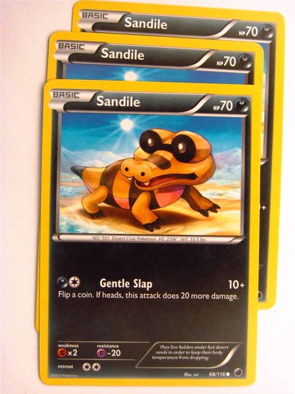 Pokemon CCG: SANDILE 68/116 x3 :Plasma Freeze