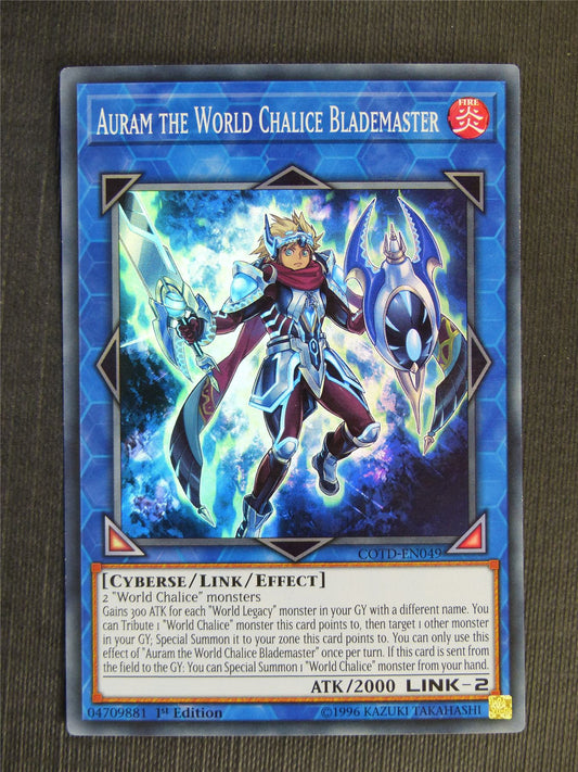 Auram the World Chalice Blademaster COTD Super Rare - 1st ed - Yugioh Cards #U4