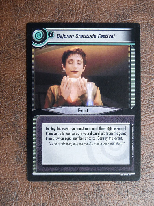 Bajoran Gratitude Festival - Star Trek CCG TCG Card #X9