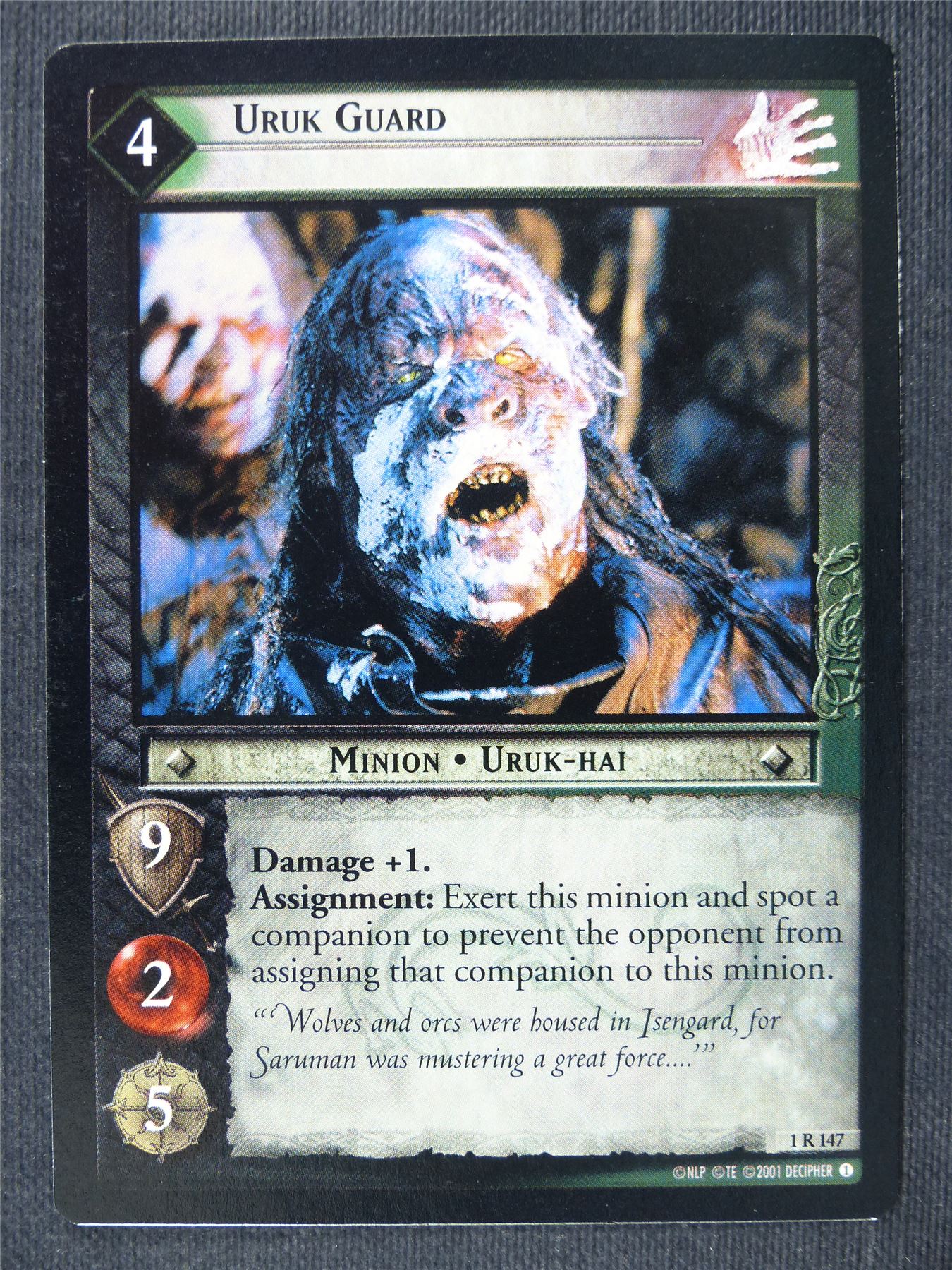 Uruk Guard 1 R 147 - LotrR Cards #3CW