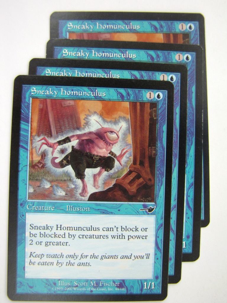 MTG Magic Played Cards: SNEAKY HOMUNCULUS x4 # 8A52