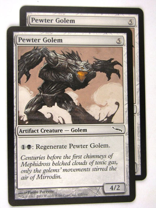 MTG Magic: the Gathering Cards: PEWTER GOLEM x2: MRD