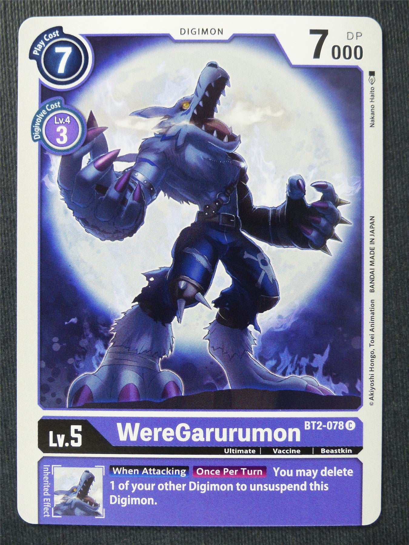 Weregarurumon BT2-078 C - Digimon Cards #T4