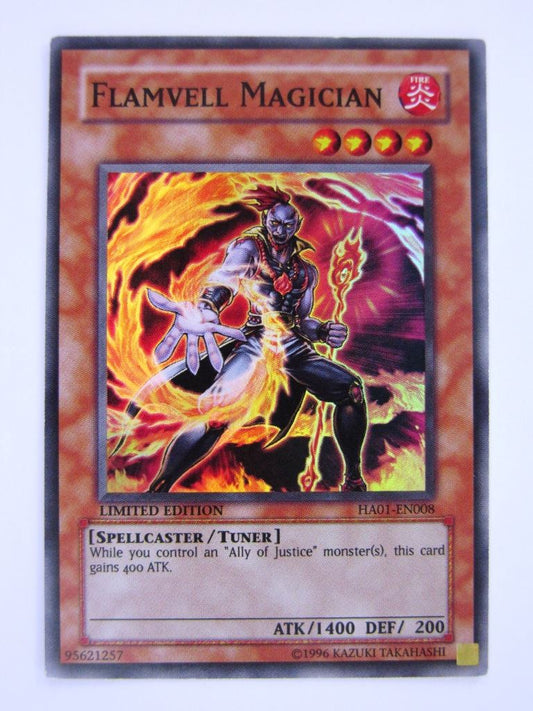 Yugioh Cards: FLAMVELL MAGICIAN HA01 SUPER RARE # 10G60