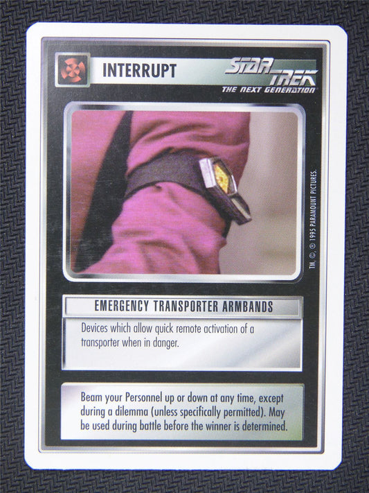 Interrupt Emergency Armbands - Star Trek Next Gen Card #4QW