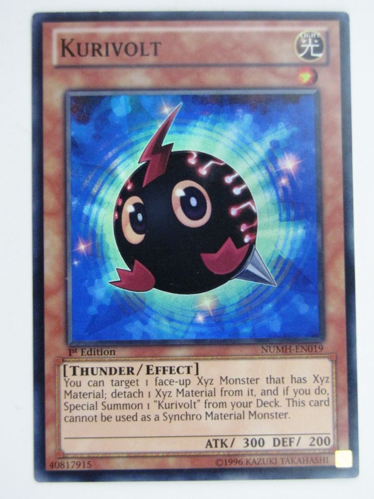 Yugioh Played Cards: KURIVOLT NUMH SUPER RARE # 29H58