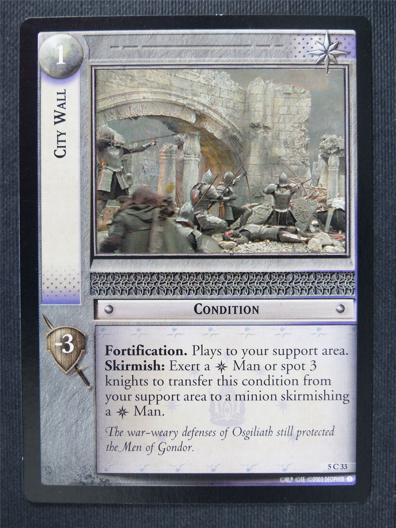 City Wall 5 C 33 - LotR Cards #3L1