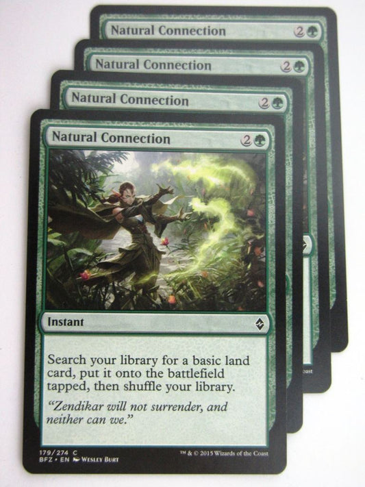 MTG Cards: BATTLE FOR ZENDIKAR: NATURAL CONNECTION x4 # 37A87