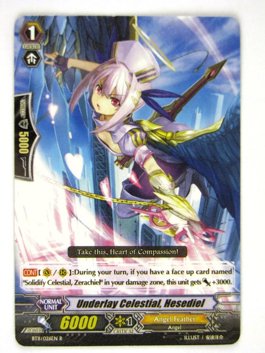 Vanguard Cards: UNDERLAY CELESTIAL, HESEDIEL BT11 R # 18E12