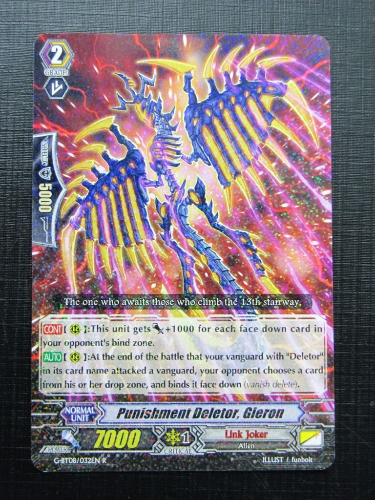 Vanguard Cards: PUNISHMENT DELETOR, GIERON G-BT08 R # 19H18