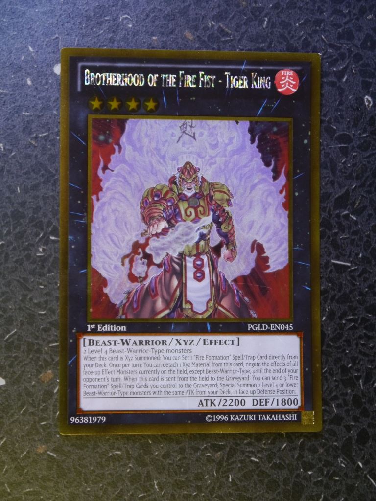 Yugioh Cards: BROTHERHOOD OF THE FIRE FIST- TIGER KING PGLD GOLD RARE # I5