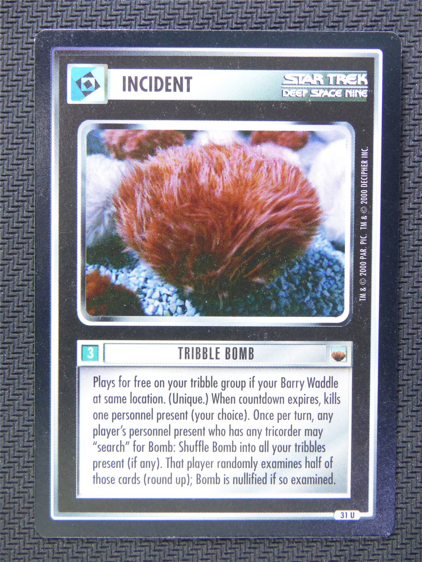 Incident Tribble Bomb - Star Trek CCG Deep Space Nine #59H