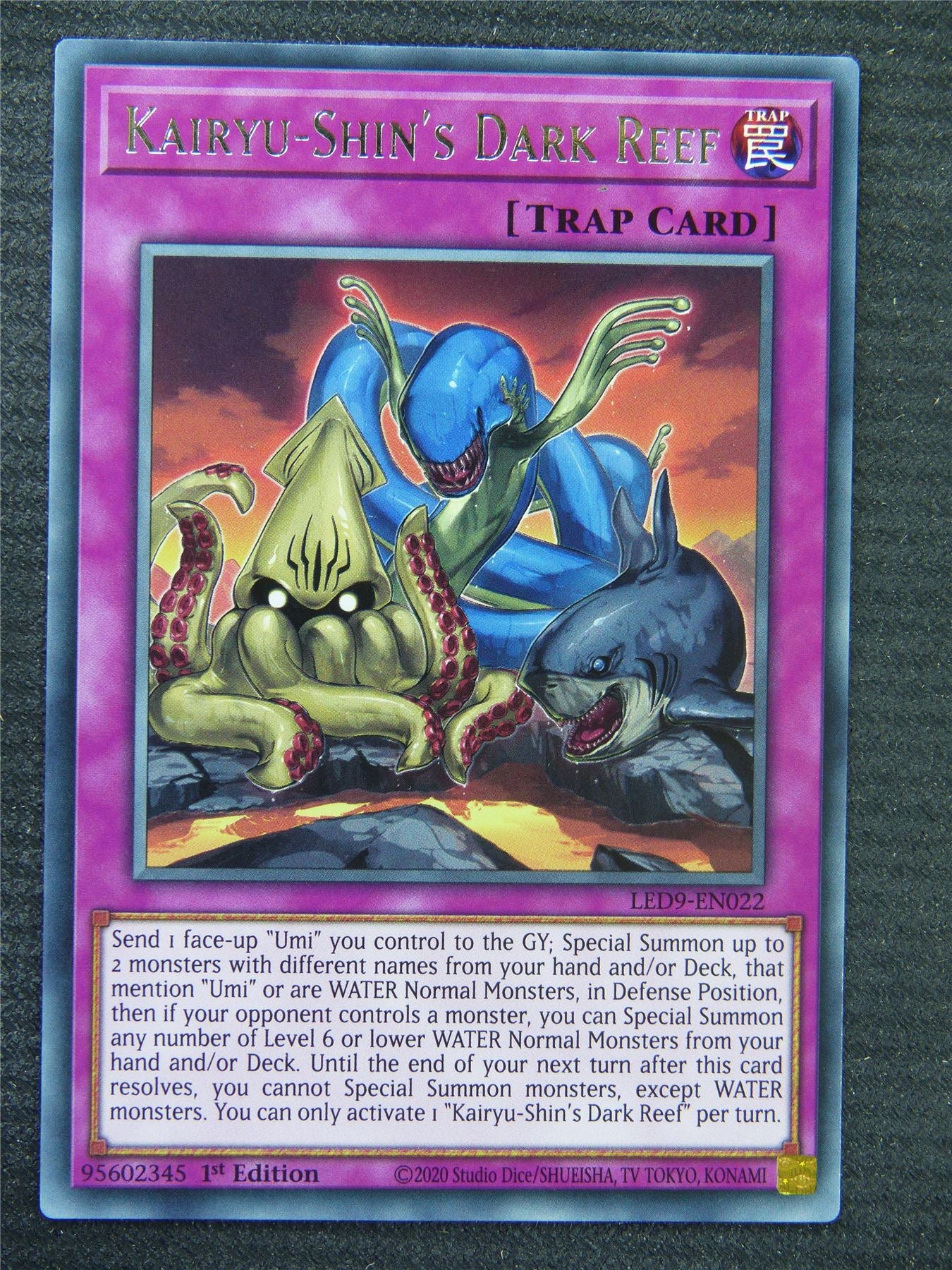 Kairyu-Shins Dark Reef LED9 Rare - 1st ed - Yugioh Card #8PF