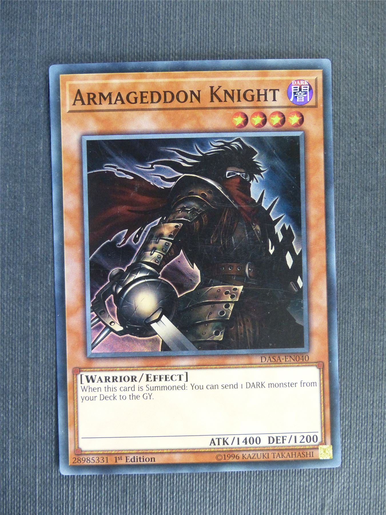 Armageddon Knight DASA Super Rare - 1st ed - Yugioh Cards #17N