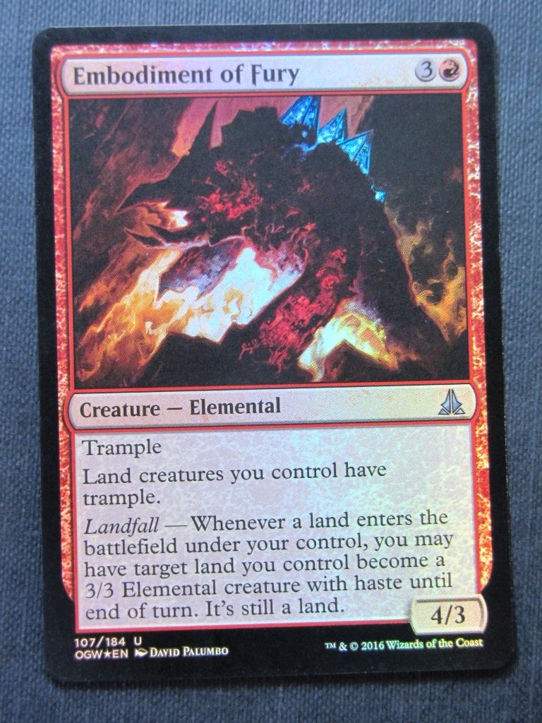 Embodiment of Fury Foil - Mtg Magic Cards # 9A100