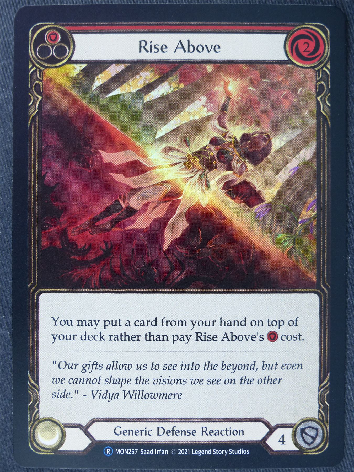 Rise Above Red Foil - Monarch Unlimited - Flesh and Blood Cards #IG