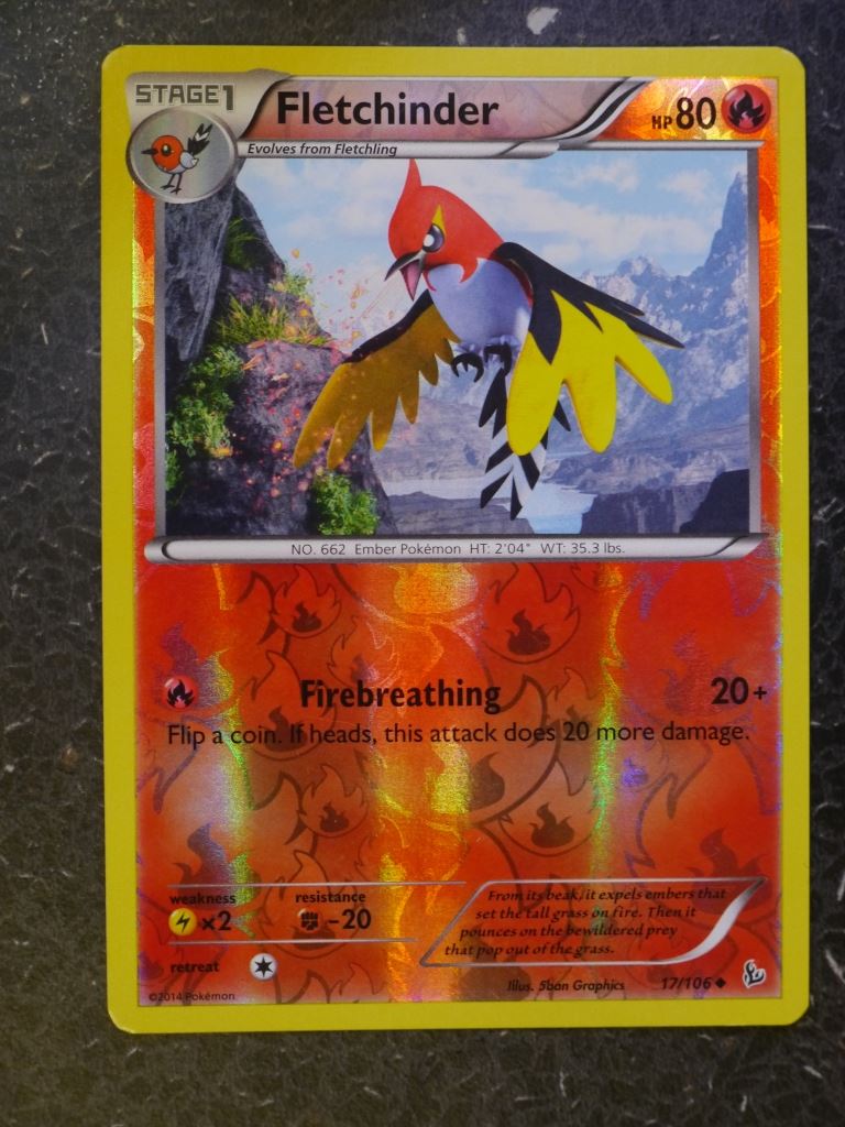 Pokemon Cards: FLETCHINER 17/106 REVERSE HOLLOW # 5G87