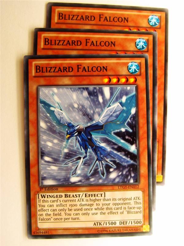 BLIZZAED FALCON x3- LTGY Yugioh Card