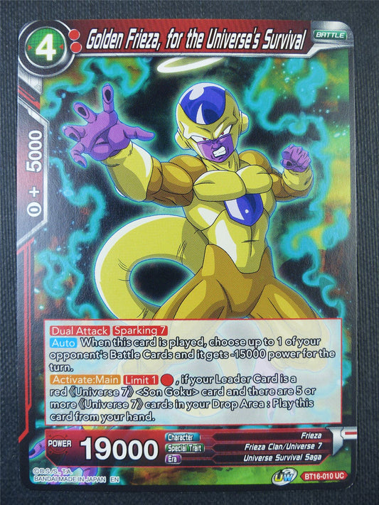 Golden Frieza for the Universe's Survival - Dragon Ball Super Card #7YN