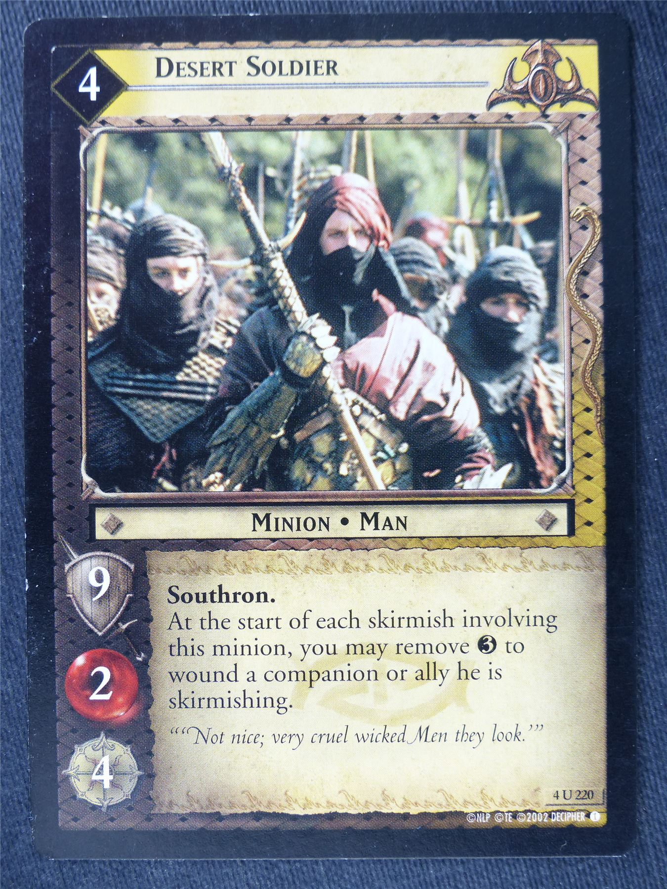 Desert Soldier 4 U 220 - LotR Cards #NS