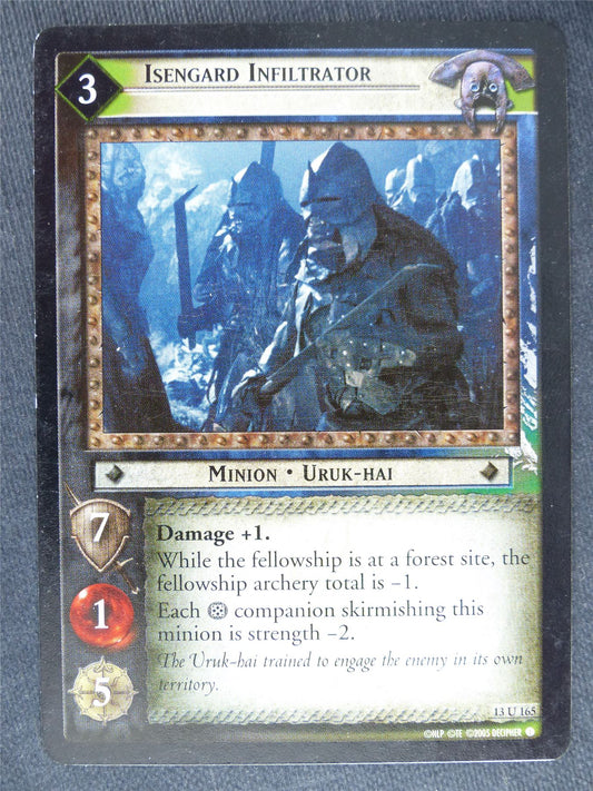 Isengard Infiltrator 13 U 165 - played - LotR Cards #KR