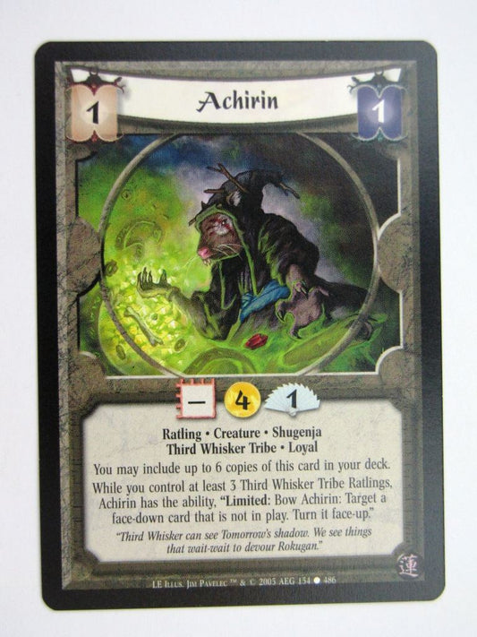 Vintage L5R Cards: ACHIRIN # 27G89