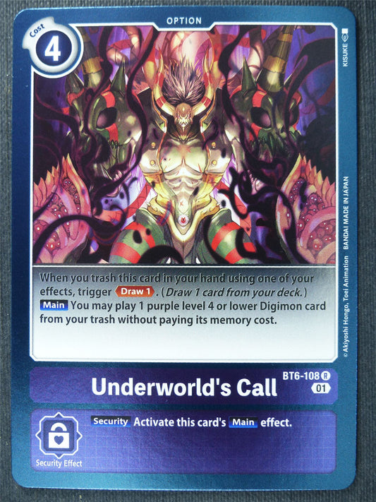 Underworld's Call BT6-108 R - Digimon Cards #1A8